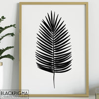 Mockup affiche minimaliste d'une fougère, décoration sur le thème d'un herbier.